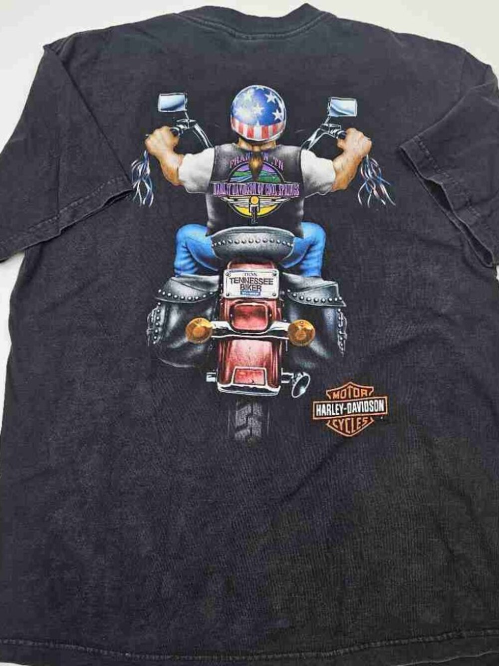 Vintage 1996 Harley-Davidson T-Shirt Tennessee Cool Springs Franklin USA Made
